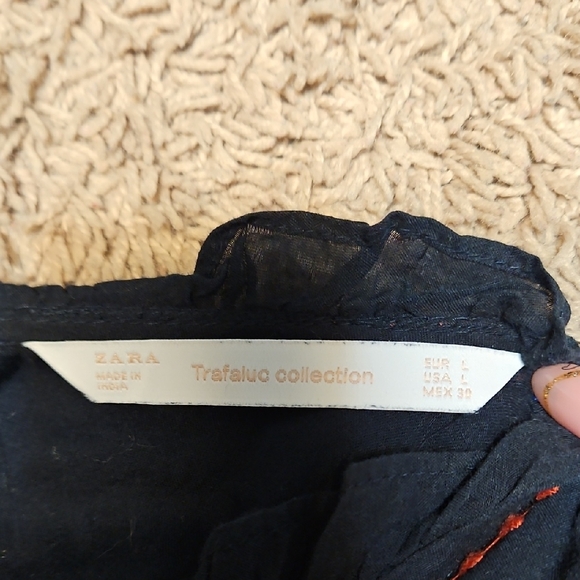 Zara Trafaluc Collection Cotton Embroidered Dress - Picture 4 of 13